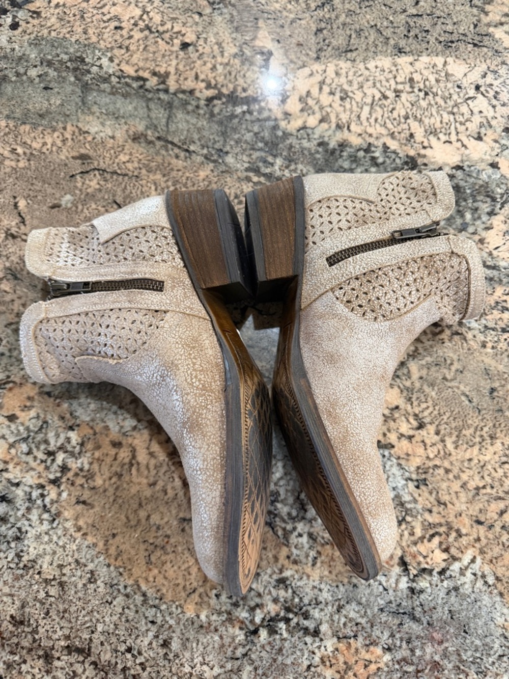 Corkys Brown Perforated Ankle Boots - Picture 3 of 8